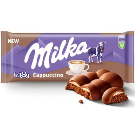 chi tiết Milka Bubbly 97g Cappuccino - 12ks/kart