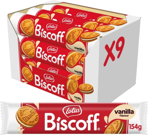 chi tiết Lotus Biscoff 154g Vanilka - 9ks/kart