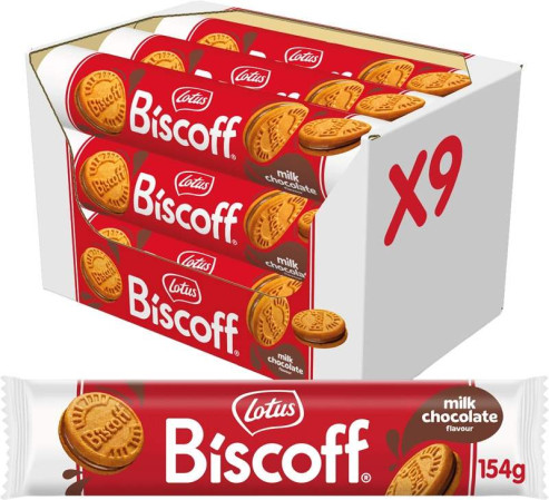 detail Lotus Biscoff 154g Čokoládové - 9ks/kart