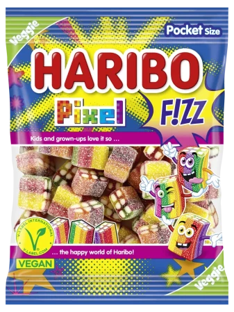 chi tiết Haribo 170g Pixel Fizz