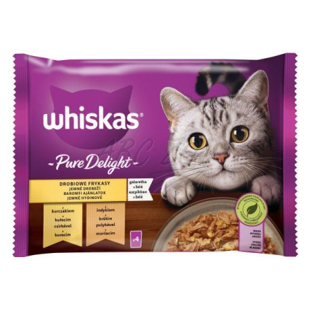 chi tiết Whiskas kap 4pack x85g Pure Delight Drůbeží