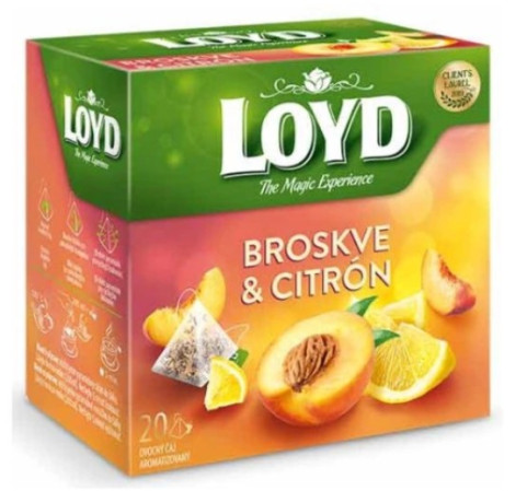 detail Loyd Čaj ovocný broskev+citron 20x2g