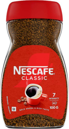 detail Nescafe 100g Classic sklo