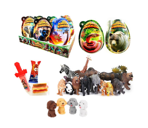 chi tiết Vajíčko - ANIMAL KINGDOM TOY EGG 25g x 6