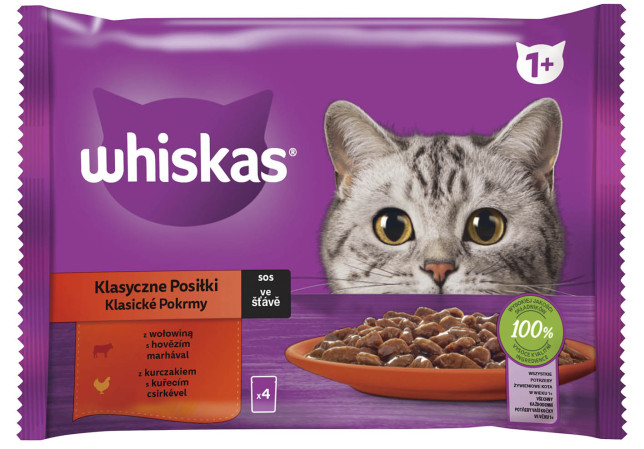 detail Whiskas kapsa 4pack 4x85g Výber stava