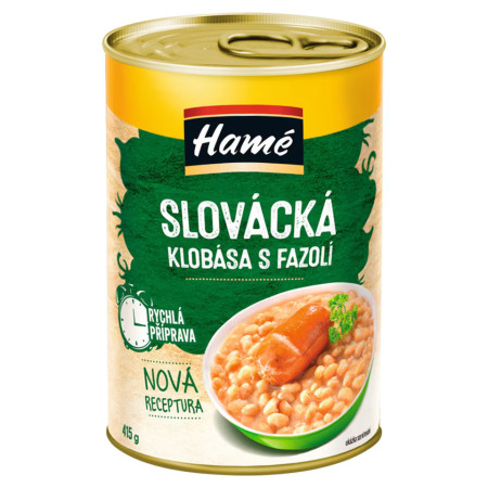 chi tiết Hamé Slovácká klobása s fazolí 400g