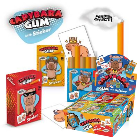 detail Bubble gum stick 35g x 18 - Capybara