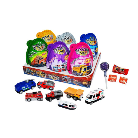 chi tiết Vajíčko XXXL - Car Toy 21g x 6