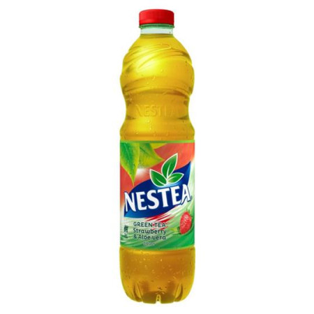 detail Nestea 1,5L Greentea Strawbery aloe