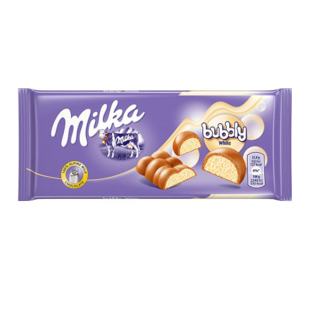 chi tiết Milka Bubbly 95g White