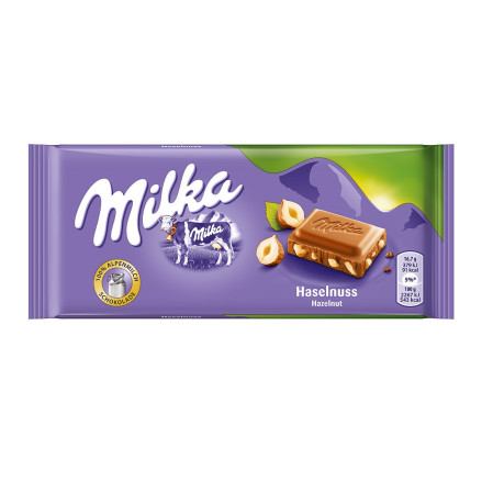 chi tiết Milka 100g Hazelnuts
