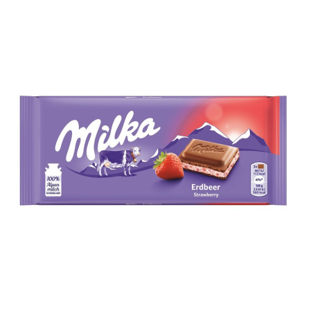 chi tiết Milka 100g Strawberry