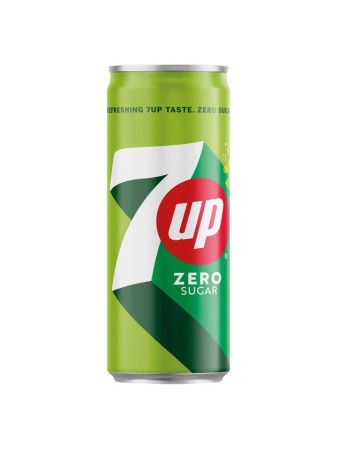 detail 7UP zero plech 330ml
