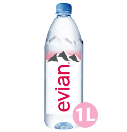 detail Evian 1L