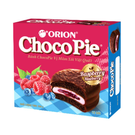 detail Orion Chocopie Raspberry 360g