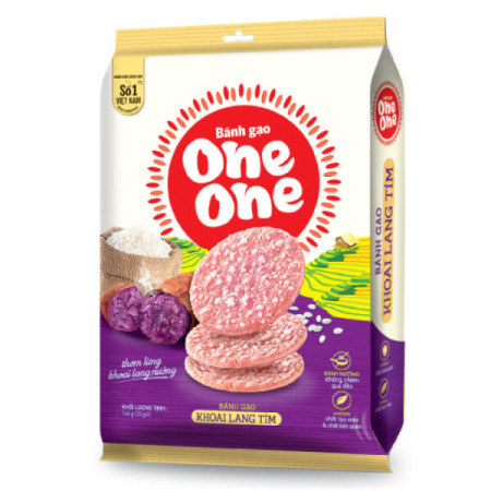 detail One One banh gao vi khoai lang tim 166g