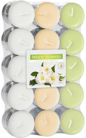 chi tiết AURA Svíčka White Flowers 30ks