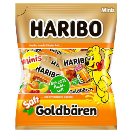 detail Haribo minis 270g Goldbaren Saft