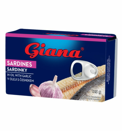 detail Giana Sardinky 125g - v oleji s česnekem