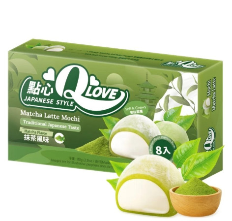detail Mochi QLove 80g Matcha Latte