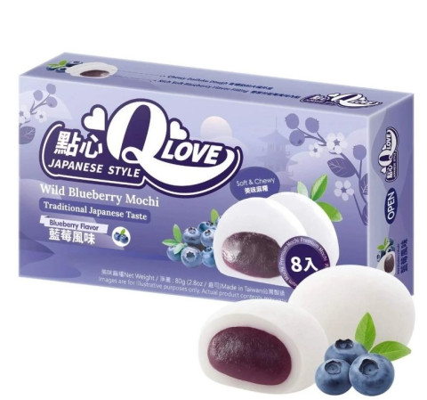 detail Mochi QLove 80g Wild Blueberry