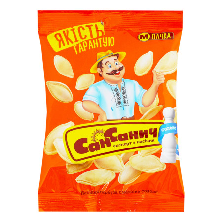detail San Sanych Dýňová semínka solená 140g(1/24)