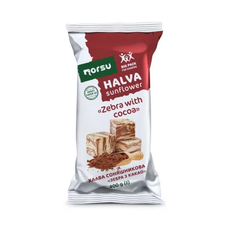 chi tiết Norsu Halva Zebra 400g kakao - 12ks/kart