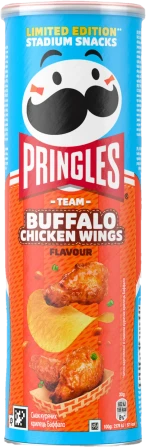 chi tiết Pringles 165g TEAM Buffalo Chicken wings - 19ks/kart