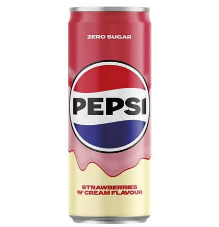 chi tiết Pepsi 0,25L plech Cream Strawberry zero