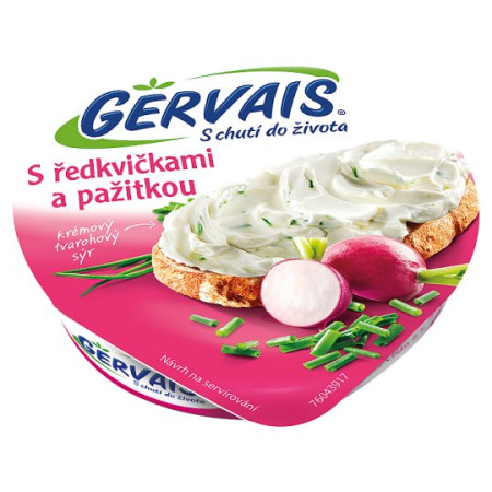 chi tiết Gervais ředkvička a pažitkou 80g