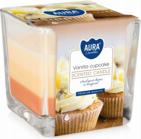 detail AURA 170g Svíčka Vanilla cupcake