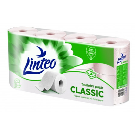 detail Linteo Toaletní papír 7+1, 2vrst. Růžový - 10ks/kart