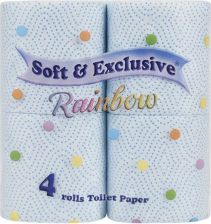 detail Toaletní papír Soft exclusive 4ks Rainbow modrý 2vr - 20ks/kart