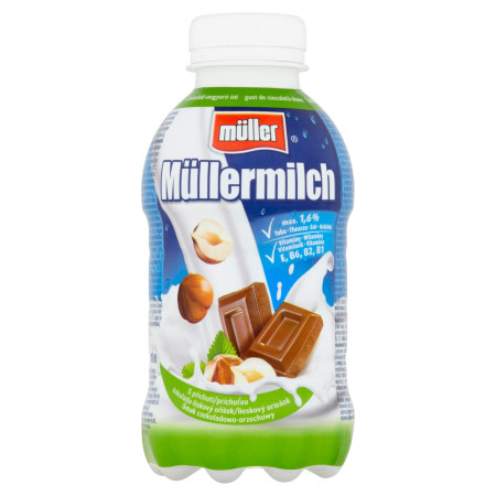 detail MULLER čoko-lísk 1,6% 400g