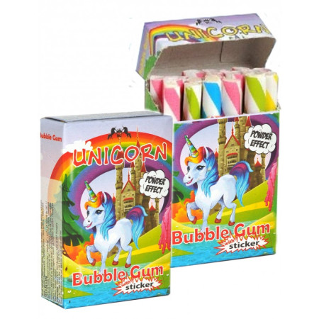 detail Bubble gum stick 35g x 18 - Unicorn