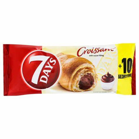detail 7Days Croissant 110g Double Cocoa