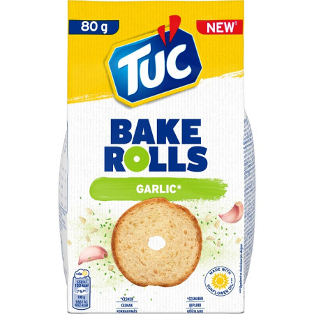 chi tiết Tuc Bake Rolls 80g česnek
