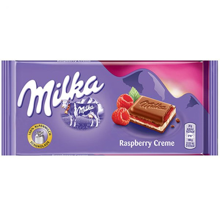 chi tiết Milka 100g raspberry