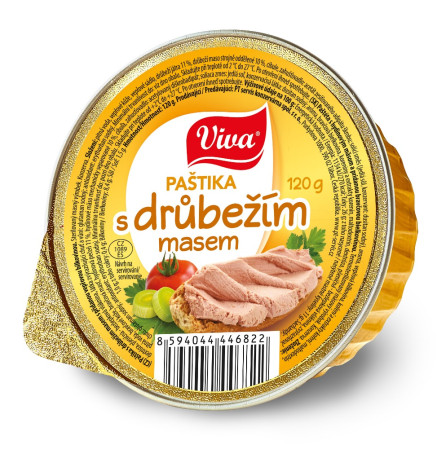 detail Viva paštika s drůbežím masem 120g x 16