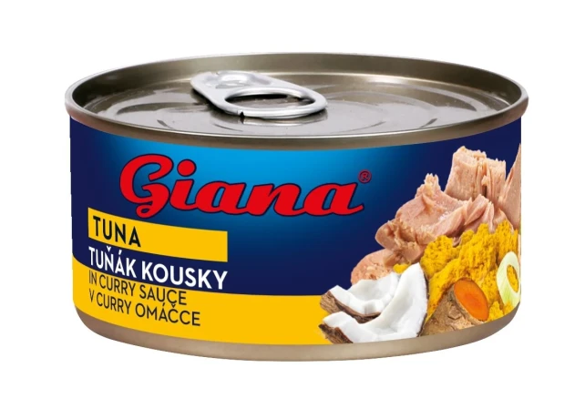 detail Giana Tunak 170g kousky ve žluté curry omáčce