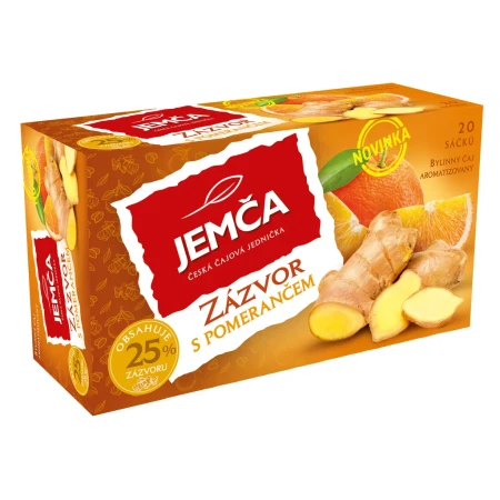 detail JEMČA čaj 40g zázvor + pomer.