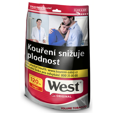detail TABÁK WEST RED 54G