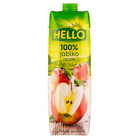 detail Hello 1l jablko 100% prisma