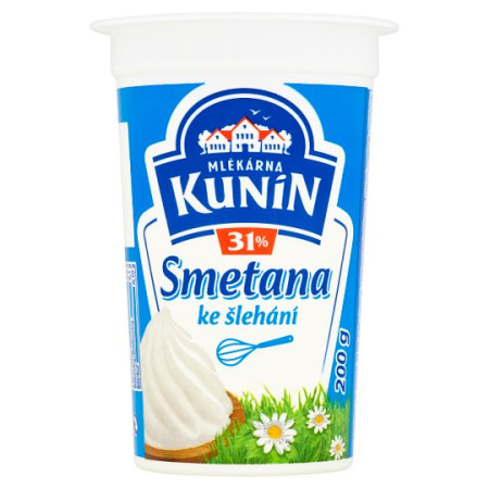 detail Kunín Smetana ke šlehání 31% 200g