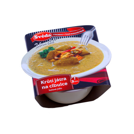 detail Švéda Krůtí játra na cibulce 340g