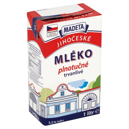 detail Madeta Jihočeské Trvanlivé Plnotučné 3,5% 1L