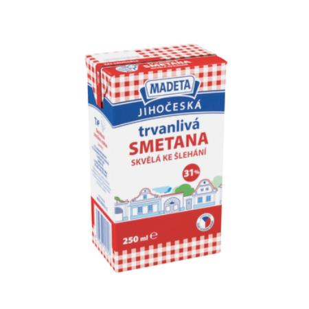 detail Madeta Jiho. smetana trvanlivá 31% 250ml