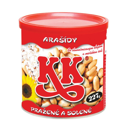 detail KK arašídy 227g plech solené - 24ks/kart