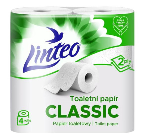 detail Linteo Toaletní papír 4ks 2vrst. Bílý - 20ks/kart