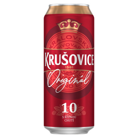 detail Krušovice Královská 10° plech0.5l
